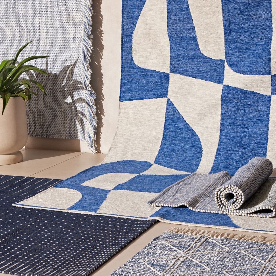Poolside Geo Indoor/Outdoor Rug West Elm UK